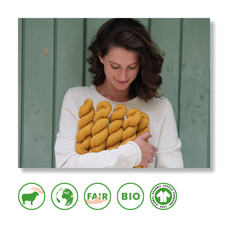 Merino d'Arles • Laine vierge mérinos bio, GOTS, Rosy Green Wool – derniers écheveaux