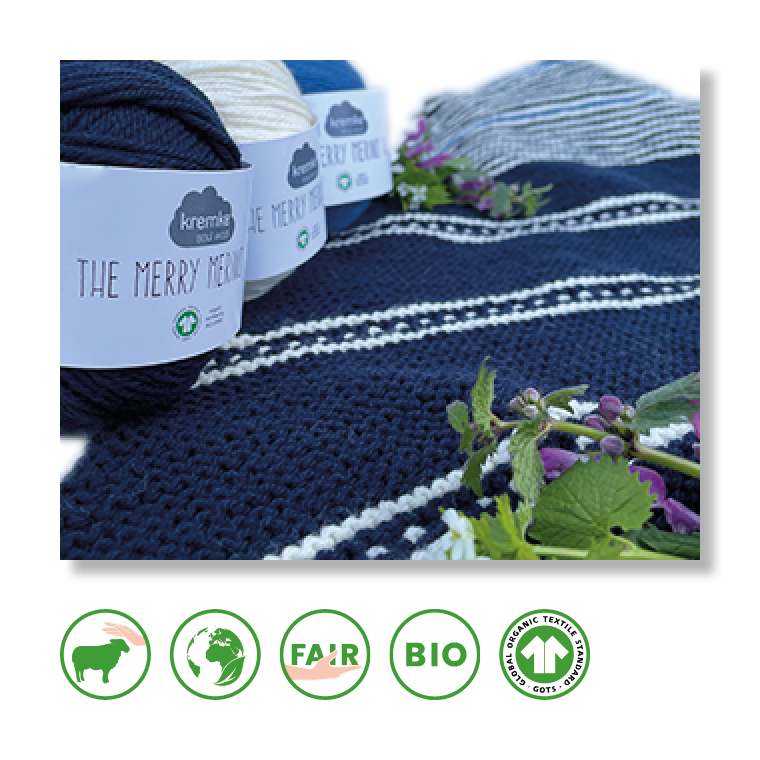 Merry Merino 140 • Laine vierge mérinos bio, GOTS, Kremke Soul Wool