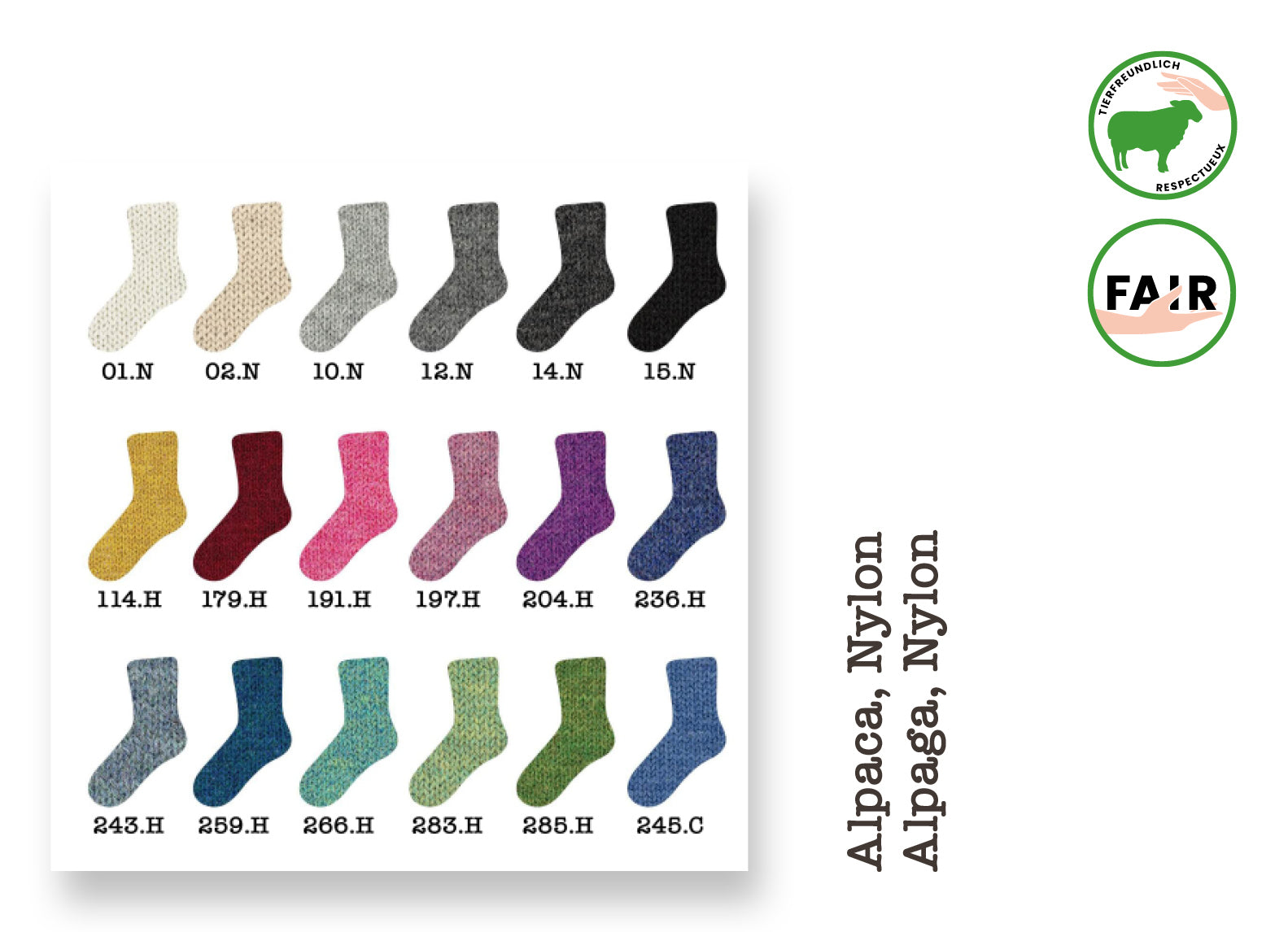 Baby-Alpaka Sockenwolle 4fädig • Alpaca, Woolpack Yarn Collection