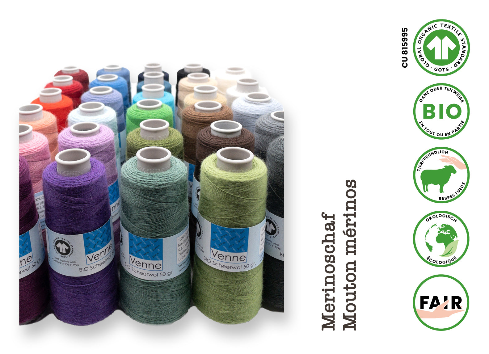 Bio-Merino 28/2 • Schurwolle bio, GOTS, Venne B.V.