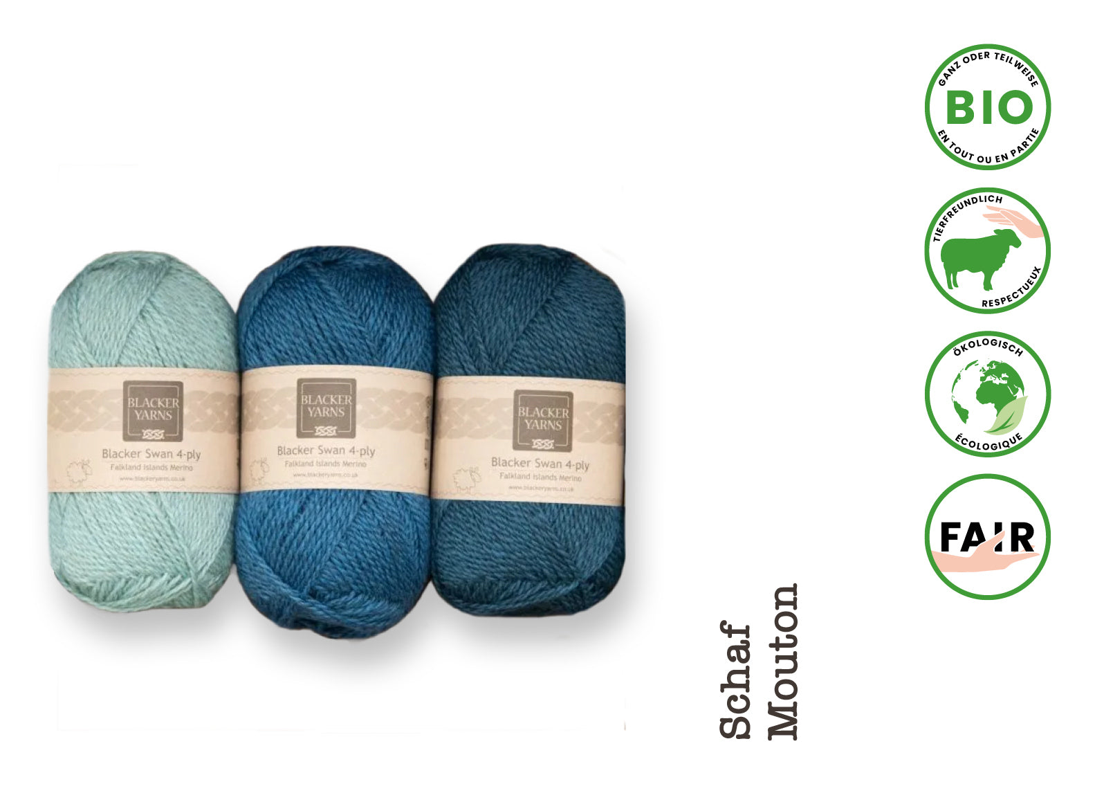 Blacker Swan 4ply • Schurwolle, Blacker Yarns – letzte Knäuel