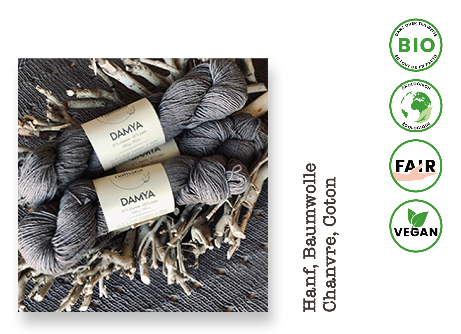 Damya • Hanf bio und Bio-Baumwolle, Natissea