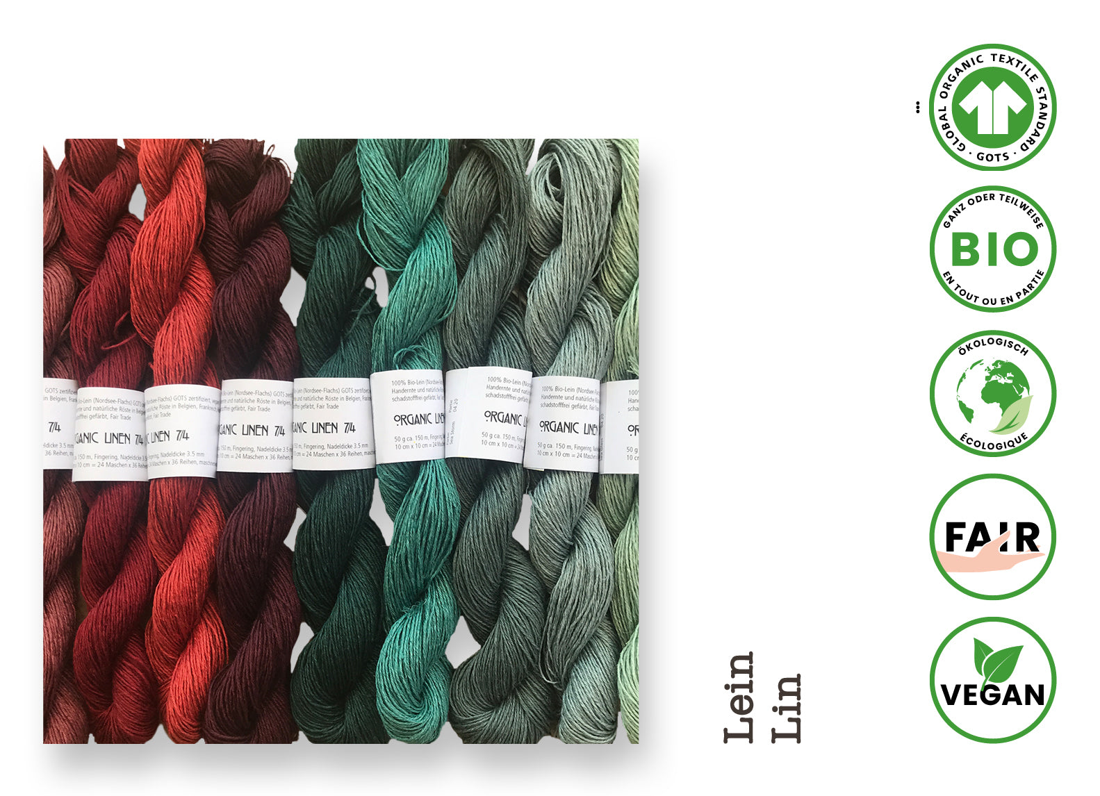 Organic Linen 7/4 • Lein biologisch, Ecobutterfly Organics