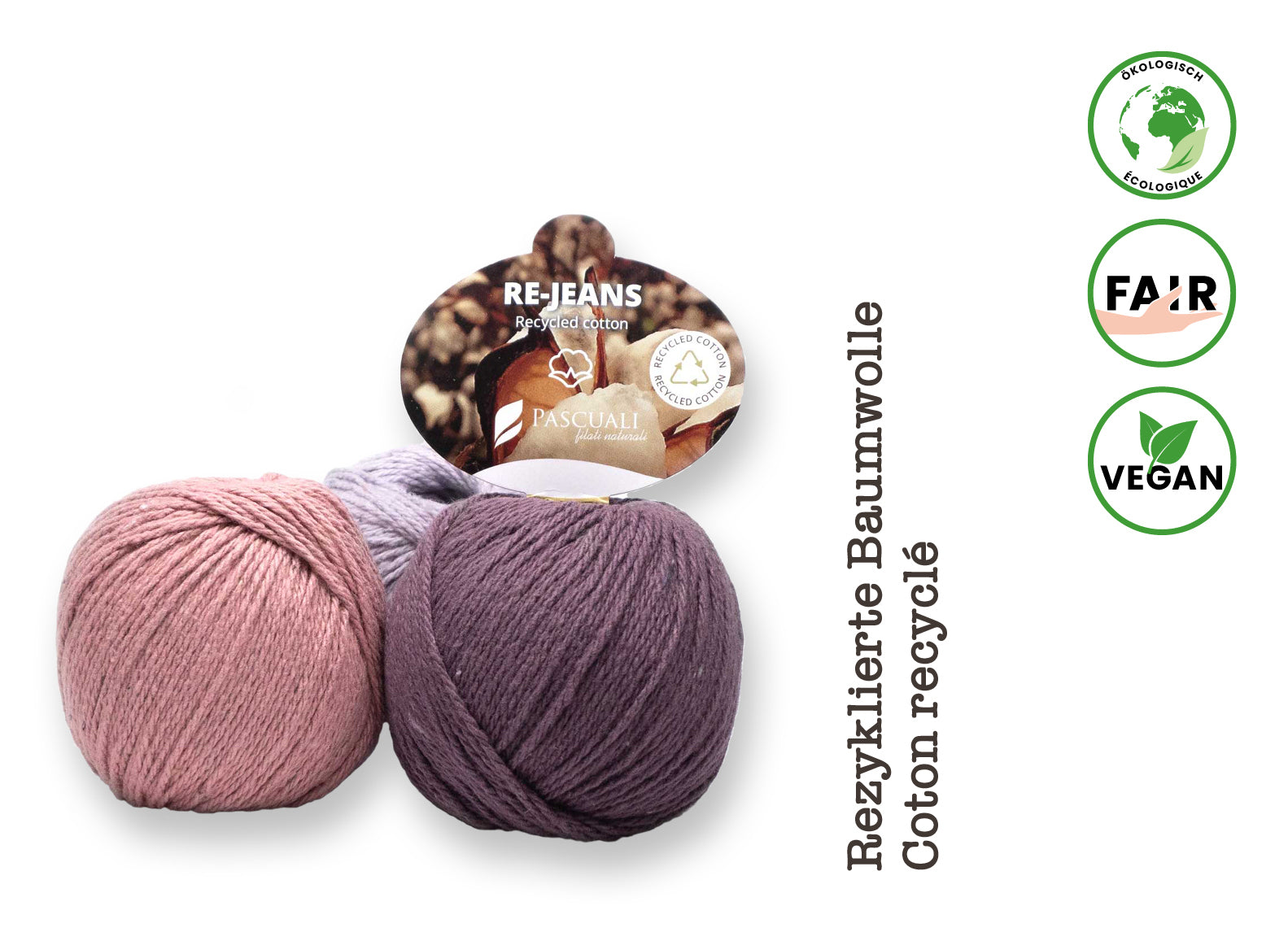 Re-Jeans • Recycling-Baumwolle, Pascuali filati naturali – letzte Knäuel